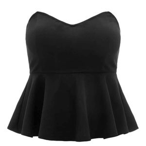 3/$20❤️ SHEIN Plus size Sweetheart neckline strapless peplum top 4x